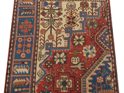 3' x 3' Red Persian Hamadan Rug