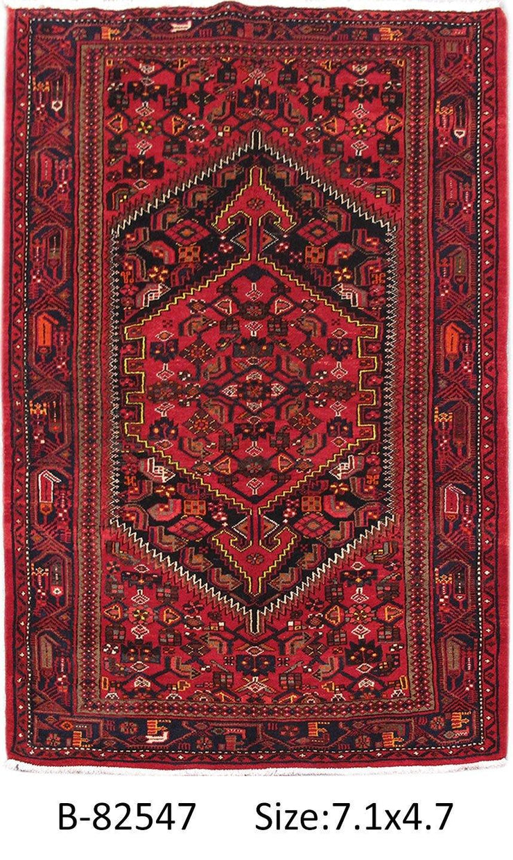 Luxurious 5x7 Authentic Hand-knotted Persian Hamadan Rug - Iran - bestrugplace