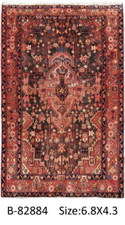 Luxurious 4x7 Authentic Hand-knotted Persian Hamadan Rug - Iran - bestrugplace