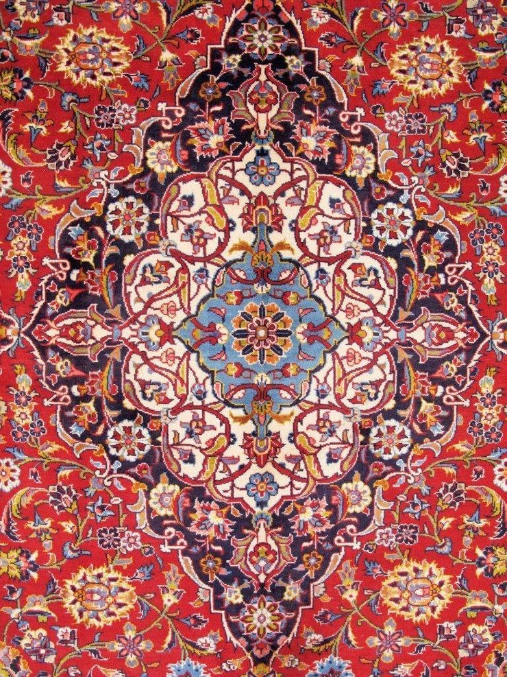 10x14 Authentic Hand-knotted Persian Signed Kashan Rug - Iran - bestrugplace