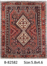 Luxurious 5x6 Authentic Hand-knotted Persian Hamadan Rug - Iran - bestrugplace