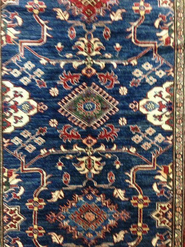 Stunning 4x19 Authentic Hand-knotted Super Kazak Rug - Pakistan - bestrugplace