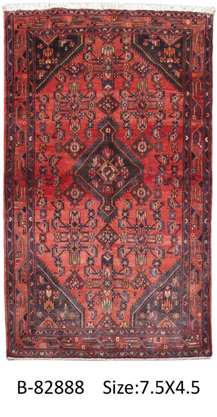 Luxurious 5x7 Authentic Hand-knotted Persian Hamadan Rug - Iran - bestrugplace