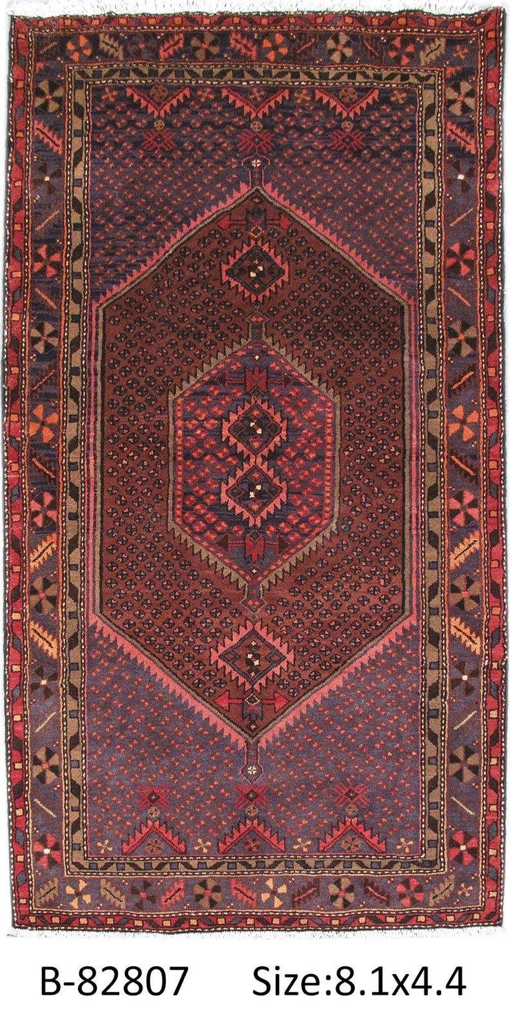 Luxurious 4x8 Authentic Hand-knotted Persian Hamadan Rug - Iran - bestrugplace