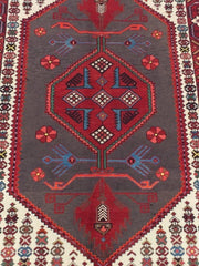 4x7 Authentic Hand-knotted Persian Hamadan Rug - Iran - bestrugplace