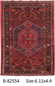 Luxurious 4x7 Authentic Hand-knotted Persian Hamadan Rug - Iran - bestrugplace