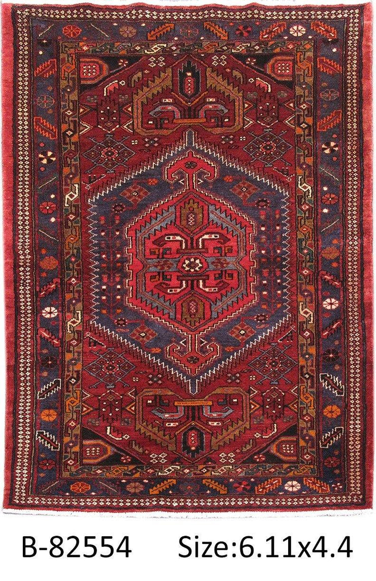 Luxurious 4x7 Authentic Hand-knotted Persian Hamadan Rug - Iran - bestrugplace