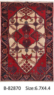 Luxurious 4x7 Authentic Hand-knotted Persian Hamadan Rug - Iran - bestrugplace