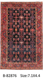 Luxurious 4x7 Authentic Hand-knotted Persian Hamadan Rug - Iran - bestrugplace