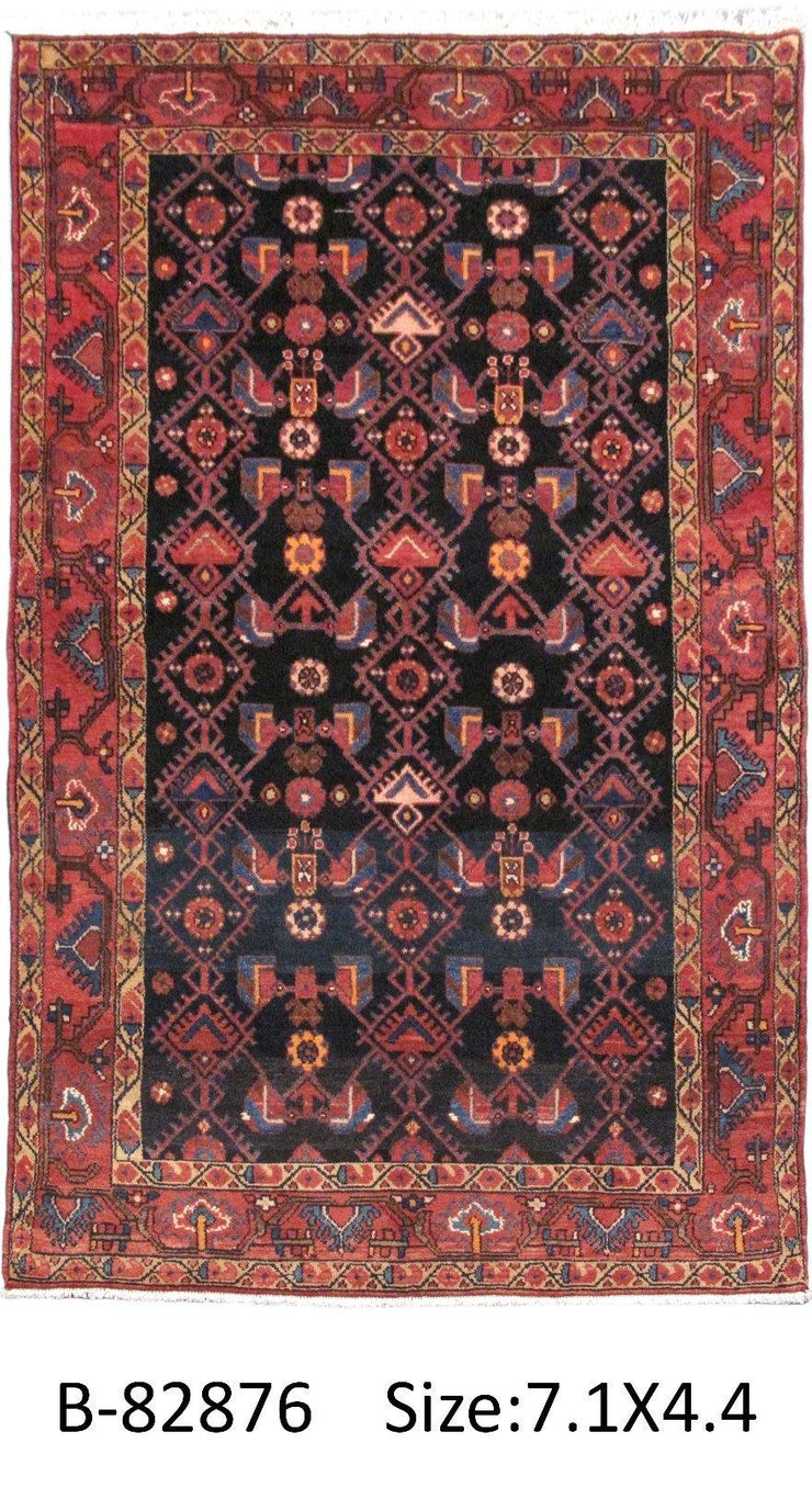 Luxurious 4x7 Authentic Hand-knotted Persian Hamadan Rug - Iran - bestrugplace