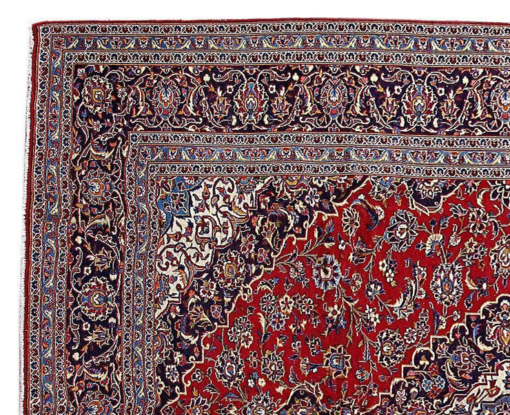 10x13 Authentic Hand Knotted Persian Kashan Rug - Iran - bestrugplace