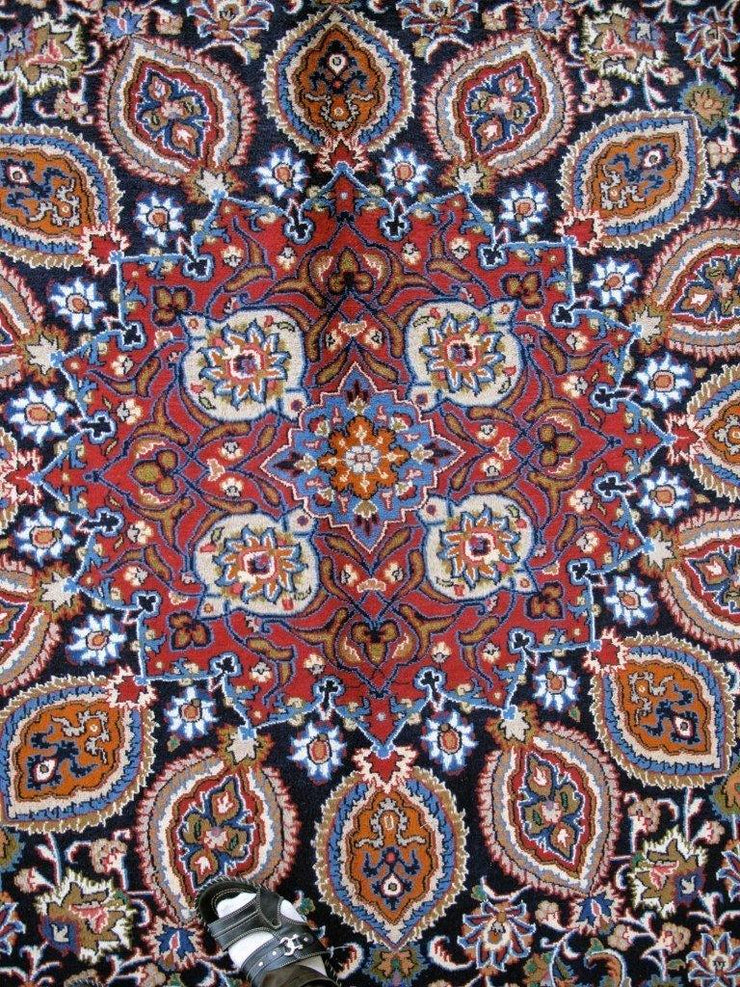 10x13 Authentic Hand-knotted Persian Signed Moud Rug - Iran - bestrugplace