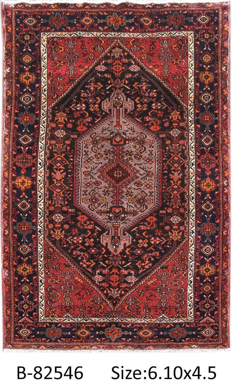 Luxurious 4x7 Authentic Hand-knotted Persian Hamadan Rug - Iran - bestrugplace