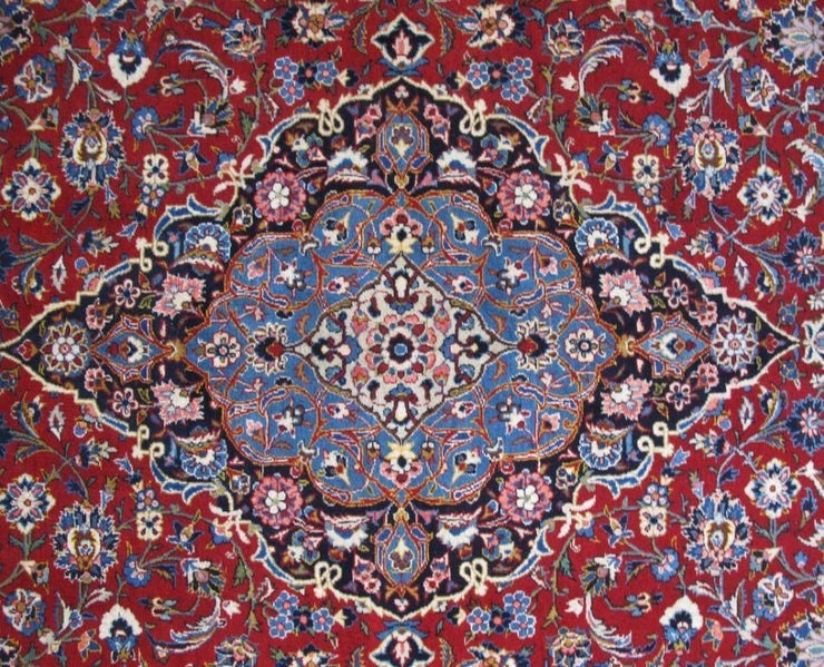 10x14 Authentic Hand-knotted Persian Signed Kashan Rug - Iran - bestrugplace