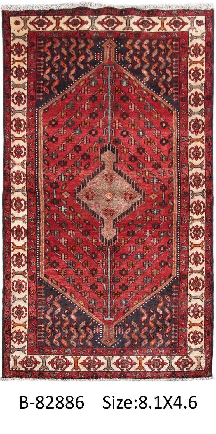 Luxurious 5x8 Authentic Hand-knotted Persian Hamadan Rug - Iran - bestrugplace