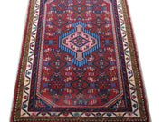 3' x 2' Red Persian Hamadan Rug