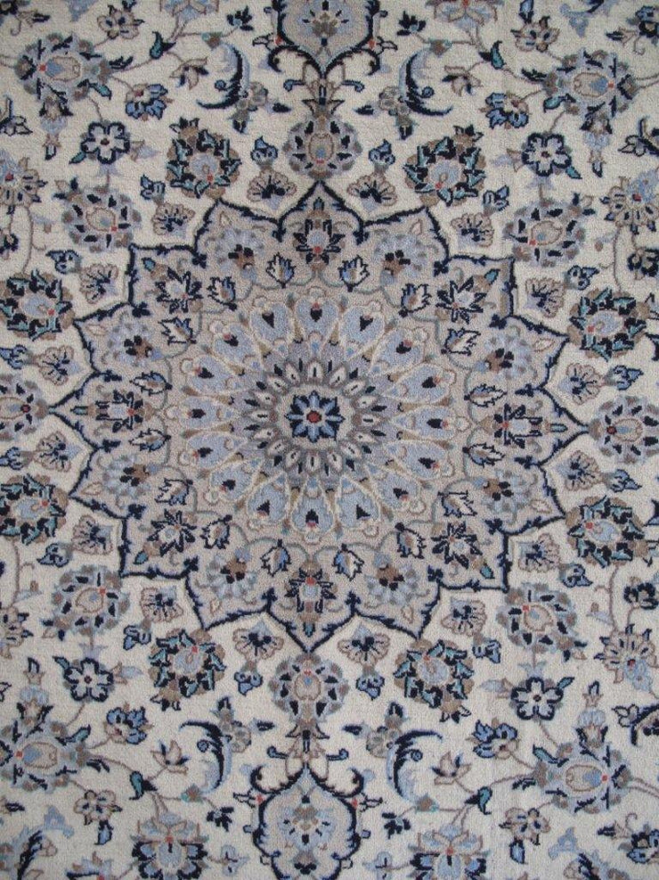 WHITE SIGNED 10x13 ersian Signed Kashan Rug - Iran 82198 - bestrugplace