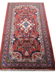 3' x 5' Red Orange Persian Hamadan Rug