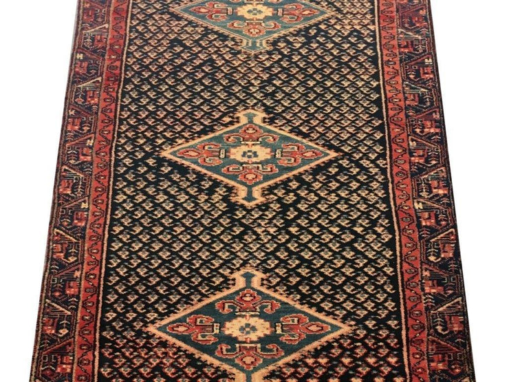 3x12 Authentic Hand-knotted Persian Hamadan Rug - Iran - bestrugplace