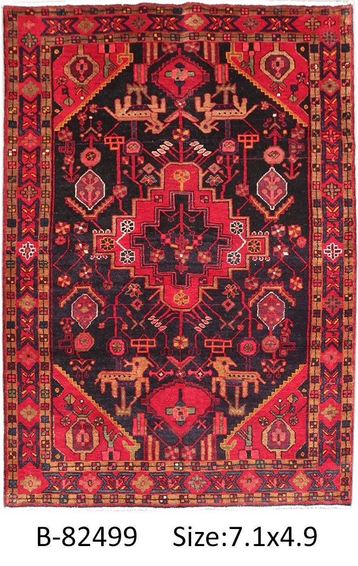 Luxurious 5x7 Authentic Hand-knotted Persian Hamadan Rug - Iran - bestrugplace