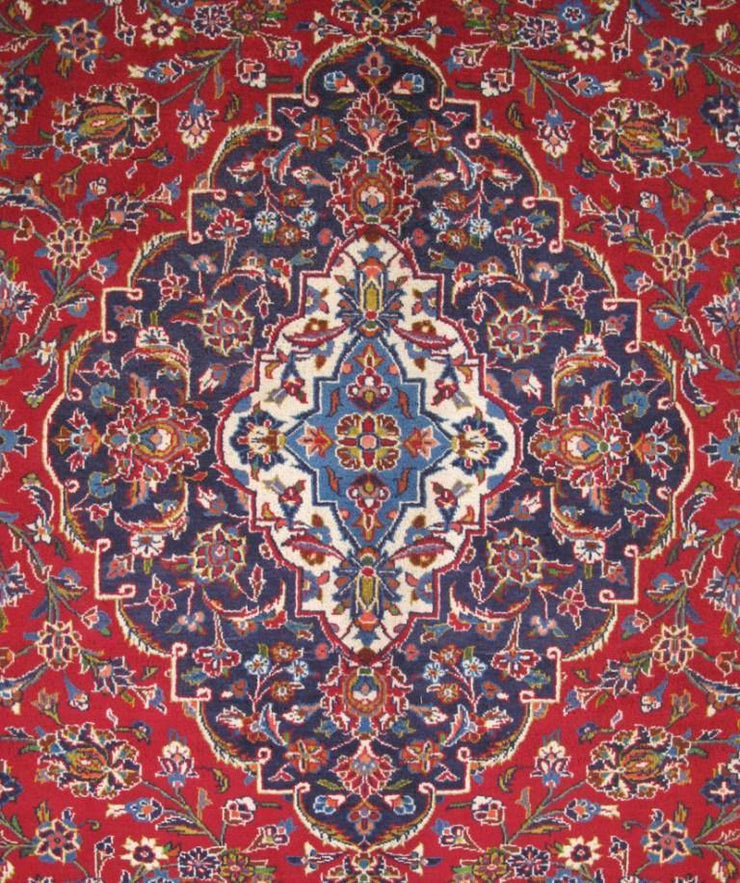 10x13 Authentic Hand-knotted Persian Signed Kashan Rug - Iran - bestrugplace