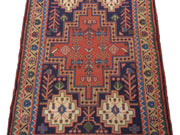 3' x 3' Orange Persian Yalameh Rug