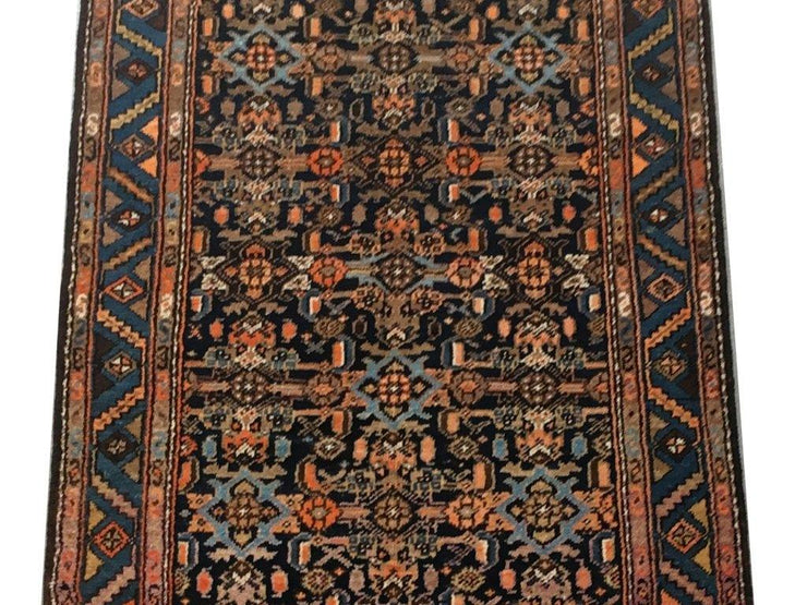 Luxurious 4x14 Authentic Hand-knotted Persian Zanjan Rug - Iran - bestrugplace