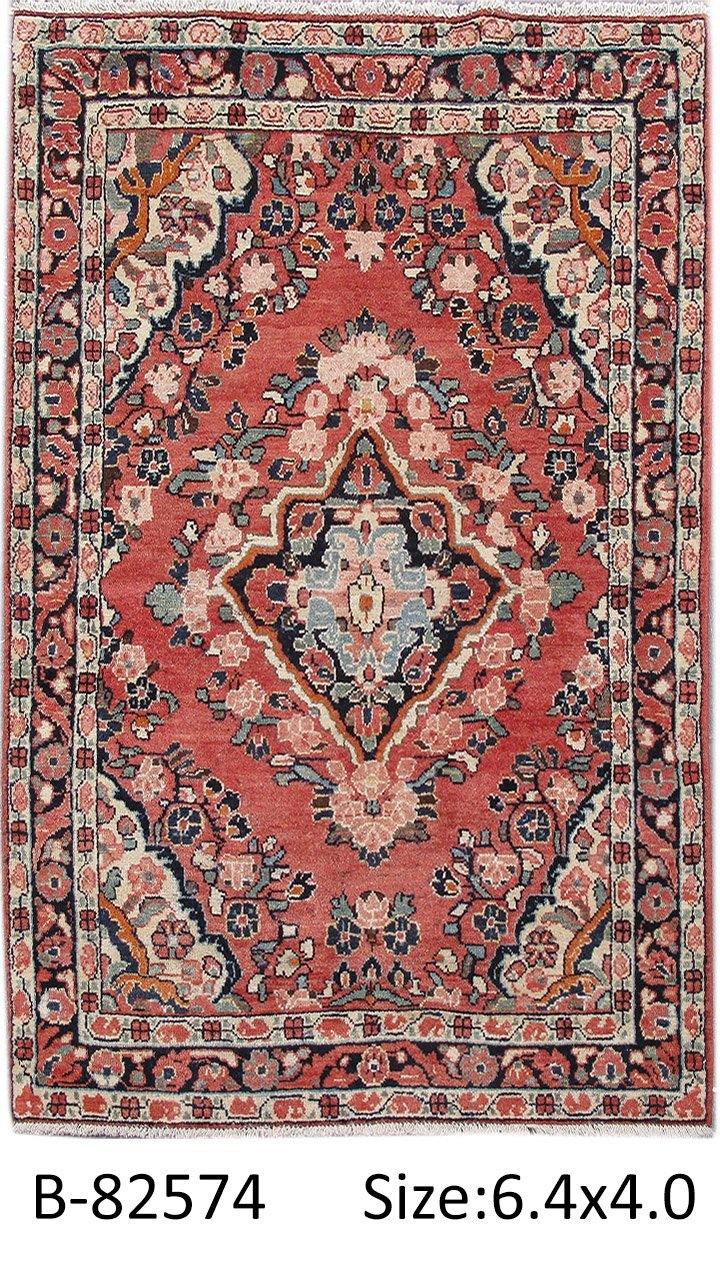 Luxurious 4x6 Authentic Hand-knotted Persian Hamadan Rug - Iran - bestrugplace