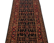 4x14 Authentic Hand-knotted Persian Hamadan Rug - Iran - bestrugplace