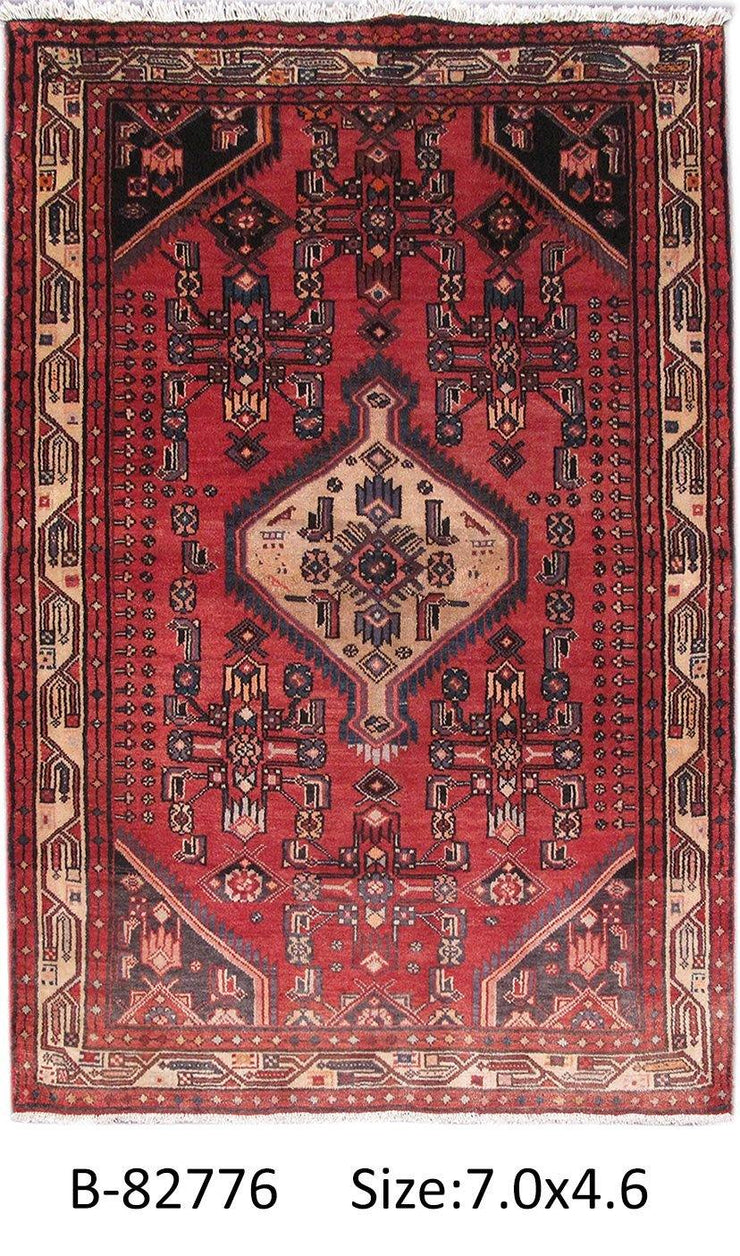 Luxurious 4x7 Authentic Hand-knotted Persian Hamadan Rug - Iran - bestrugplace