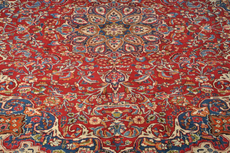 10' x 13' Red Semi Antique Persian Shheik Safi Rug