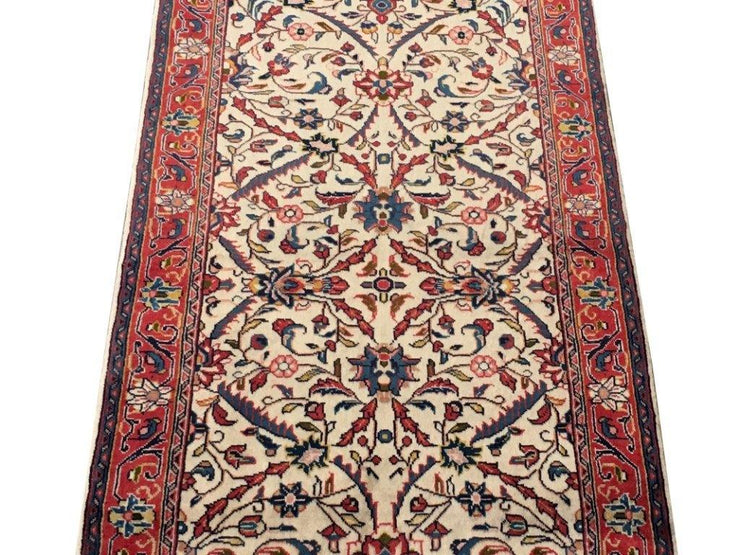 3x8 Authentic Hand-knotted Persian Sarouk Rug - Iran - bestrugplace