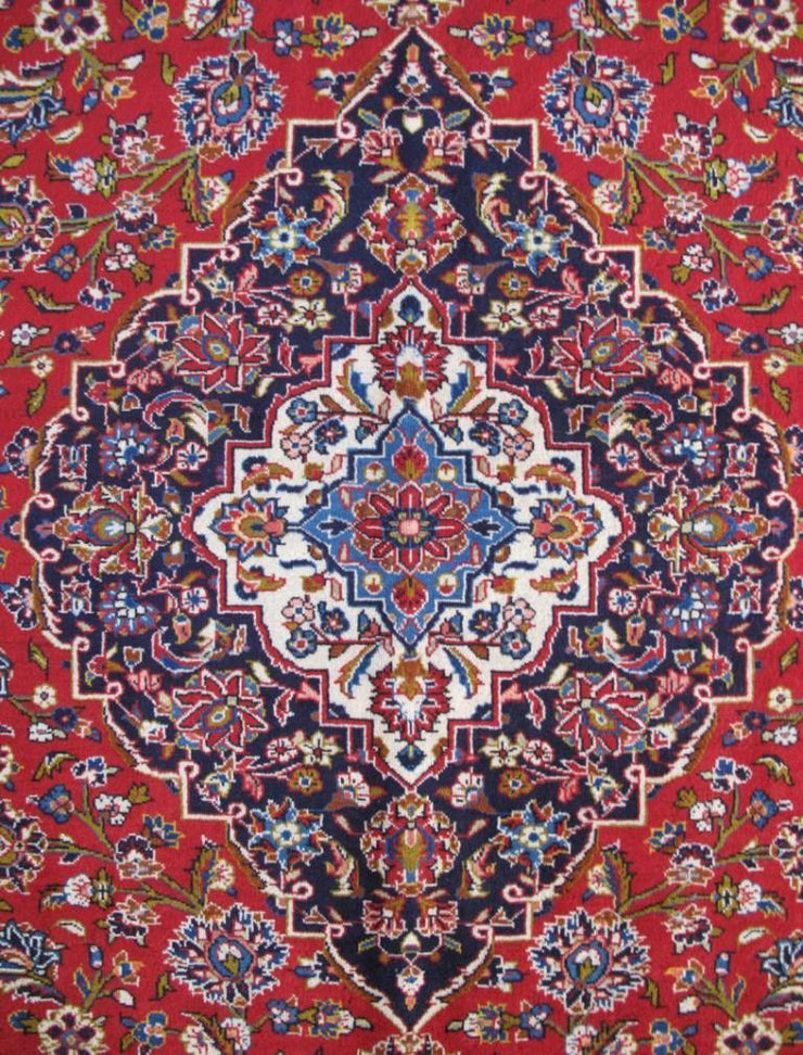 10x13 Authentic Hand-knotted Persian Signed Kashan Rug - Iran - bestrugplace