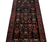 4x14 Authentic Hand-knotted Persian Hamadan Rug - Iran - bestrugplace