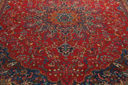 10x13 RED BLUE Persian MASHAD Rug 78892 - bestrugplace