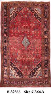 Luxurious 4x7 Authentic Hand-knotted Persian Hamadan Rug - Iran - bestrugplace