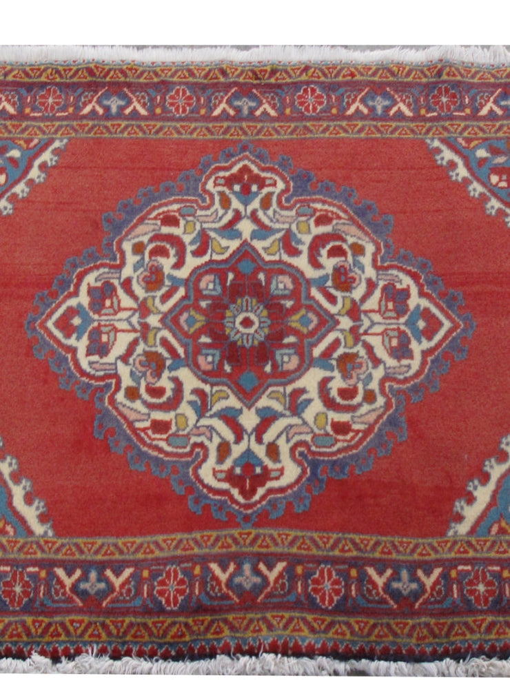 3' x 2' Red Persian Roodbar Rug