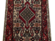 2' x 4' Seal Maroon Persian Hamadan Rug