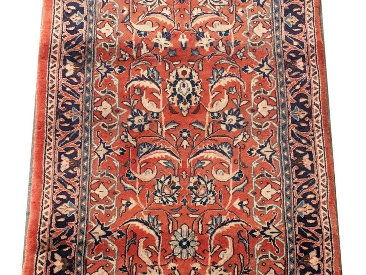 3x10 Authentic Hand-knotted Persian Sarouk Rug - Iran - bestrugplace