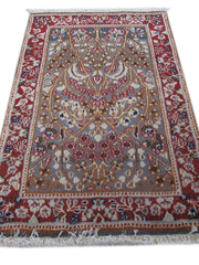 2' x 2' Tan Brown Persian Kerman Rug