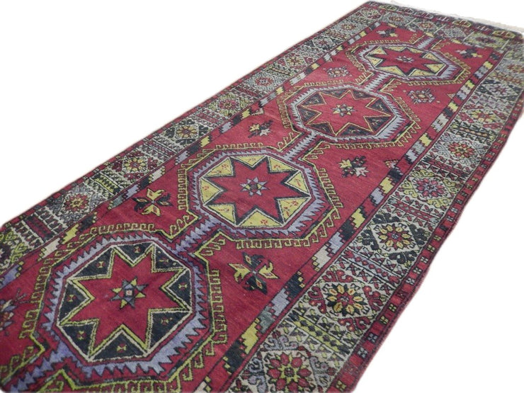 5' x 13' Greenish Beige Semi Antique Russian Kazak Rug