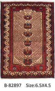 Luxurious 4x6 Authentic Hand-knotted Persian Hamadan Rug - Iran - bestrugplace