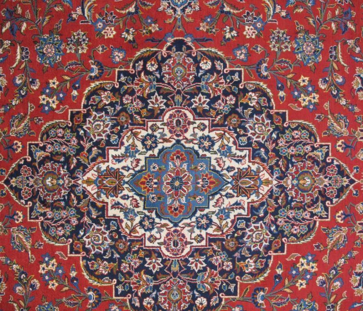 11x15 Authentic Hand-knotted Persian Signed Kashan Rug - Iran - bestrugplace