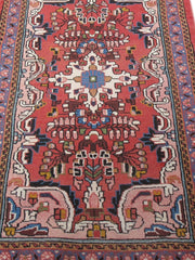 3' x 4' Orange Persian Hamadan Rug