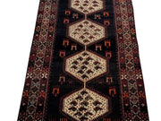 4x10 Authentic Hand-knotted Persian Hamadan Rug - Iran - bestrugplace