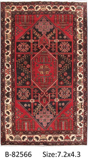 Luxurious 4x7 Authentic Hand-knotted Persian Hamadan Rug - Iran - bestrugplace