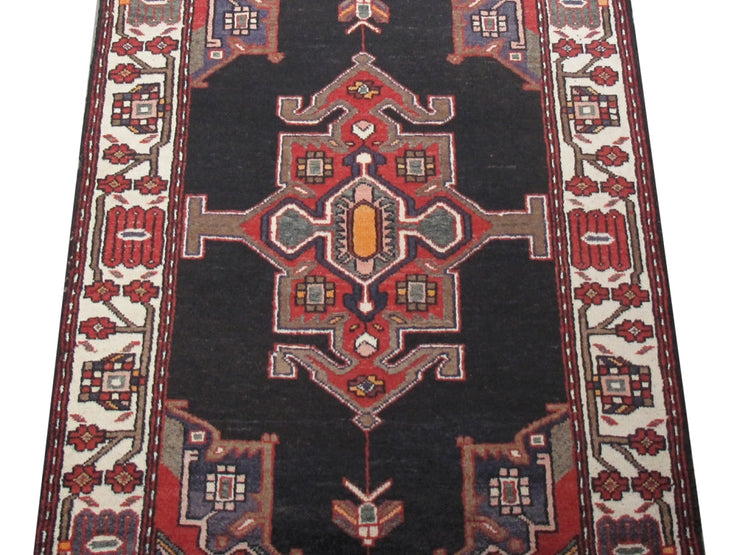 3' x 4' Black Persian Hamadan Rug