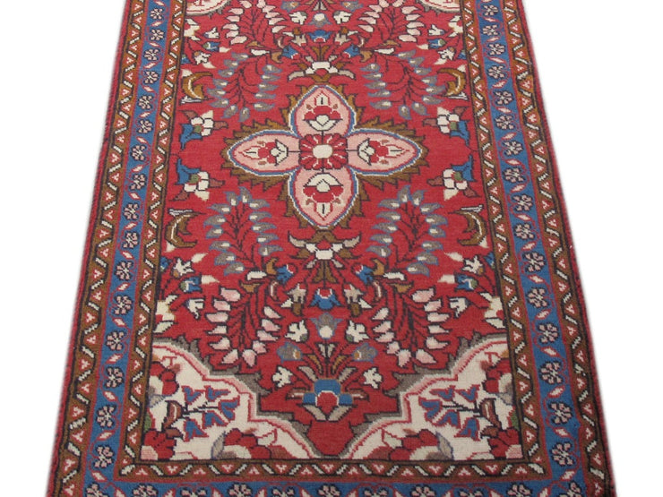 3' x 4' Red Persian Hamadan Rug