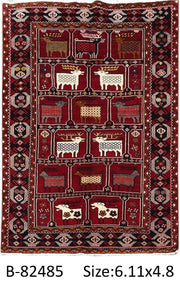 Luxurious 5x7 Authentic Hand-knotted Persian Hamadan Rug - Iran - bestrugplace