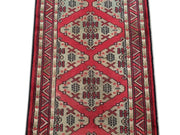 3' x 4' Red Persian Turkeman Rug